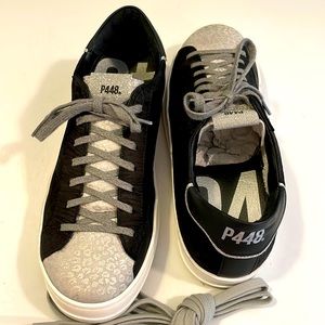 P448 black and silver shoes